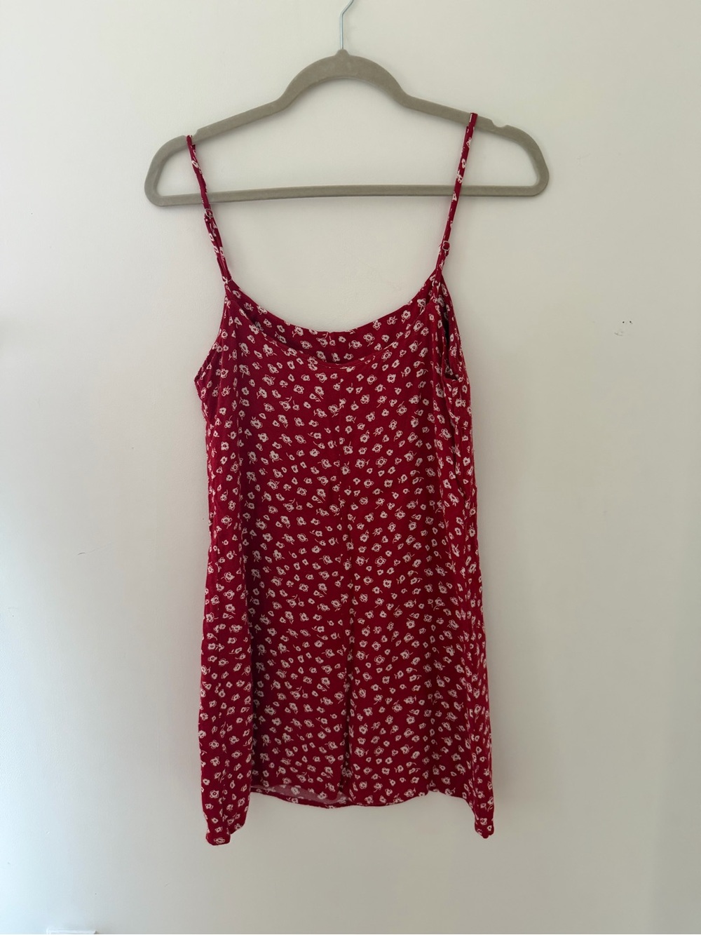 Reformation Red Floral Spaghetti Strap Camisole